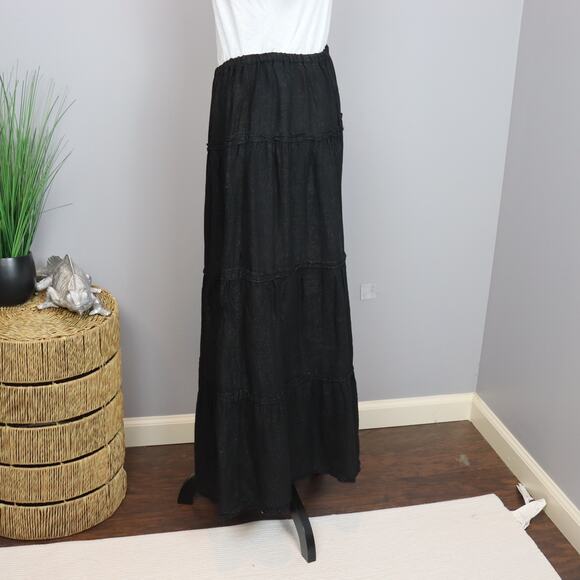 CP Shades tiered Maxi Skirt black with sparkle size L - Picture 4 of 8